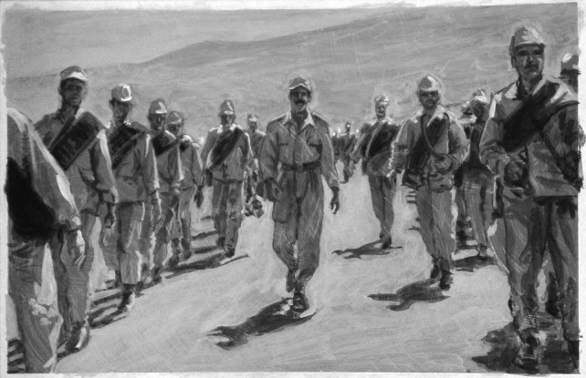 Acrylic - Scene, Soldiers