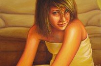 Oil Painting – Portrait, Girl, Orange