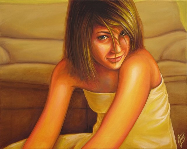 Oil Painting - Portrait, Girl, Orange