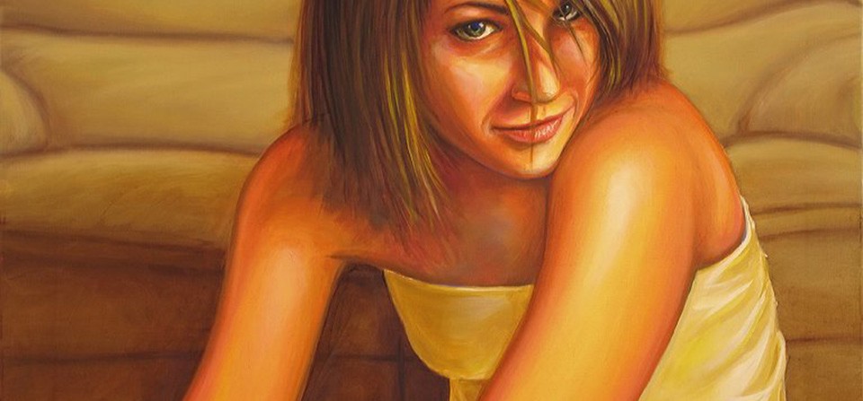 Oil Painting – Portrait, Girl, Orange