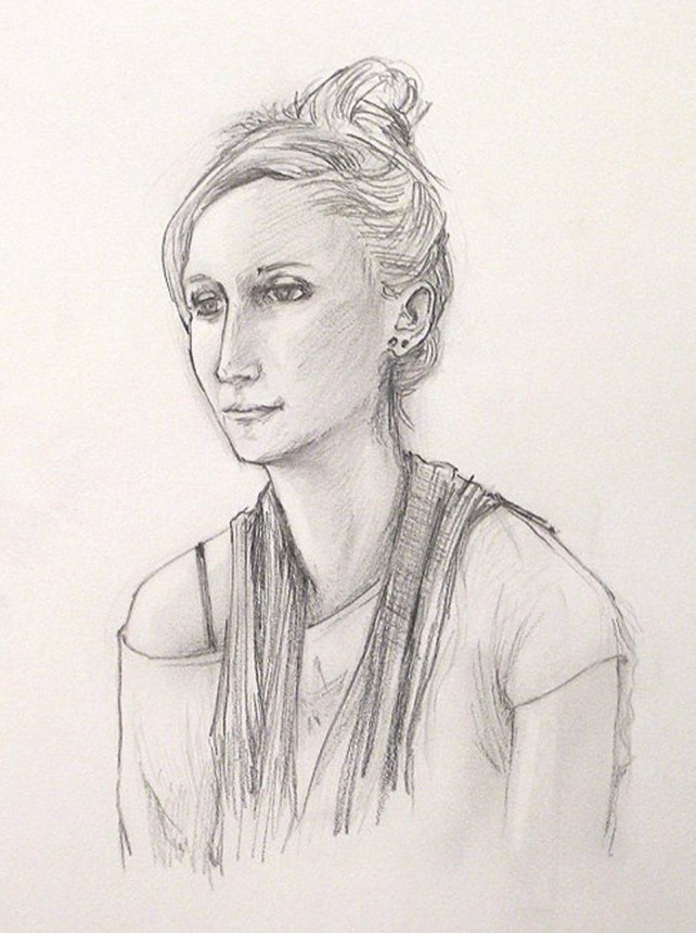 Pencil - Portrait, Girl, Calm
