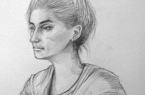 Pencil – Portrait, Girl, Gazing